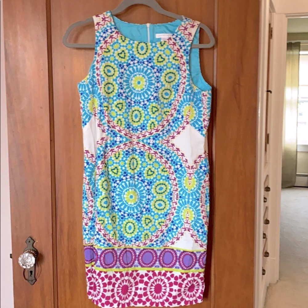S6 NWT London Times Floral Medallion Dress